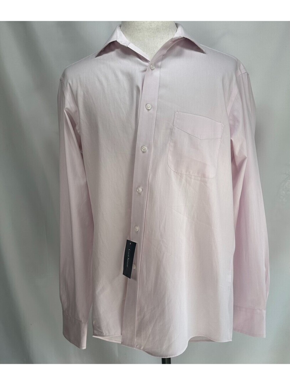 Club Room Regular Fit Performance Button Up Pink Mens L